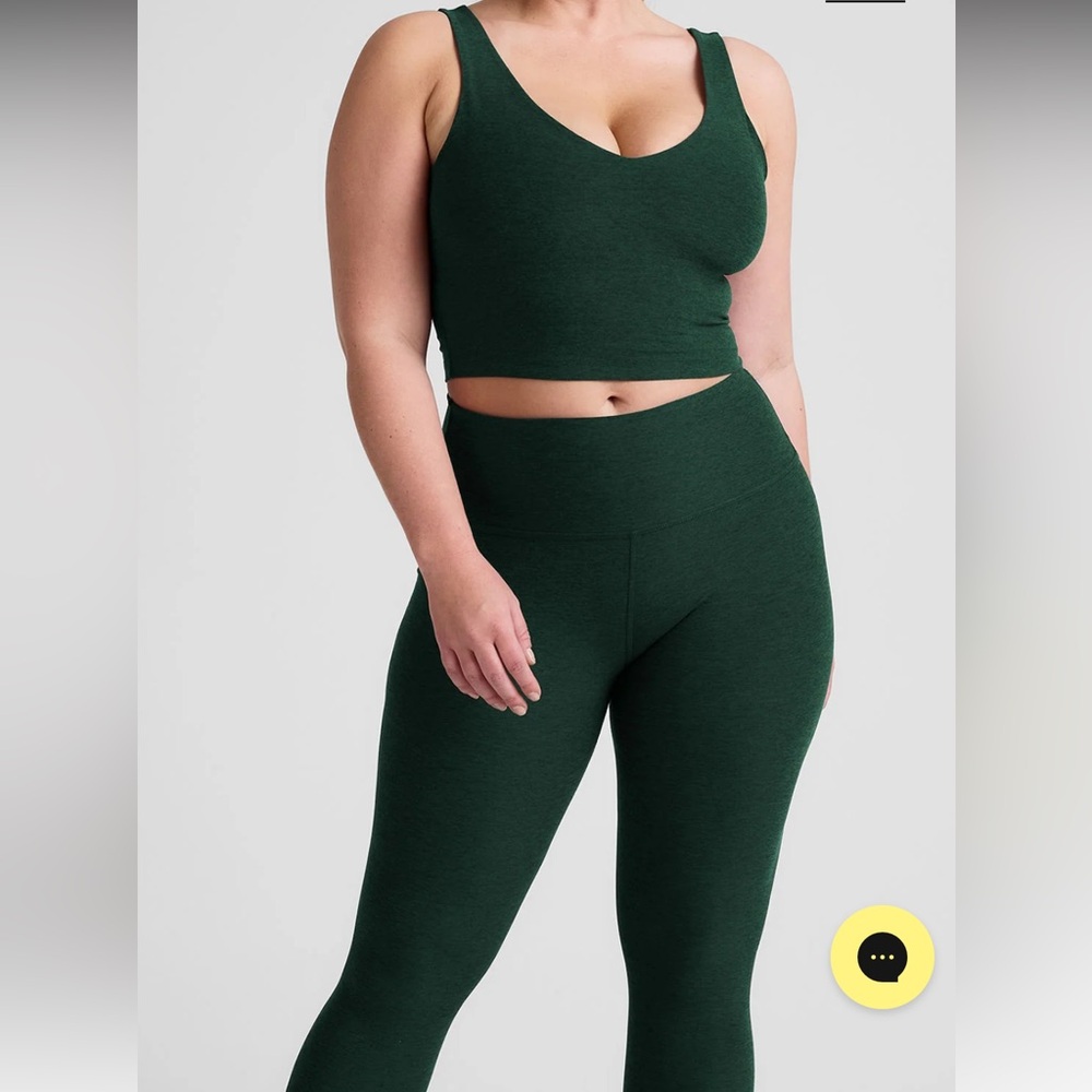 Beyond yoga space dye set in dark spruce green